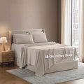 Nestl Extra Deep Cal King Sheet Set - 6 Piece Luxury Linen Feel