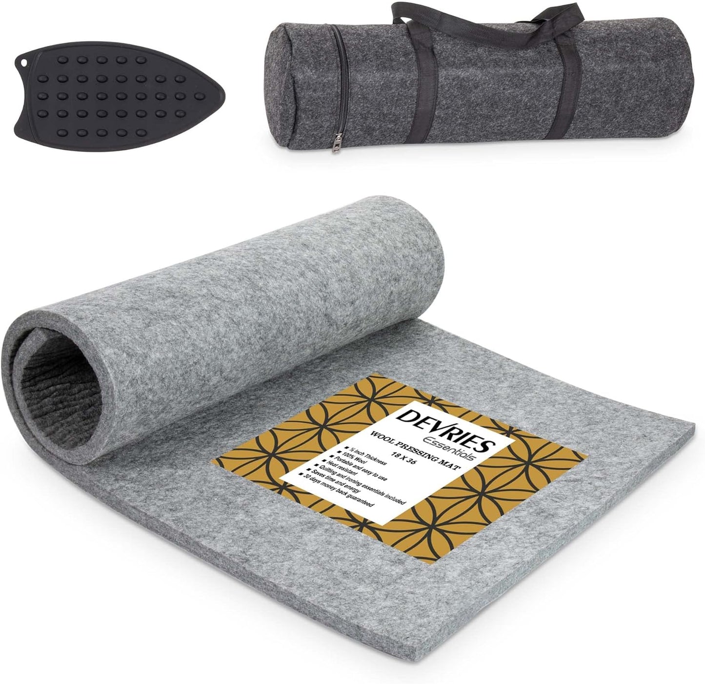 Novodon 18 x 36 Wool Pressing Mat for Quilting and Ironing