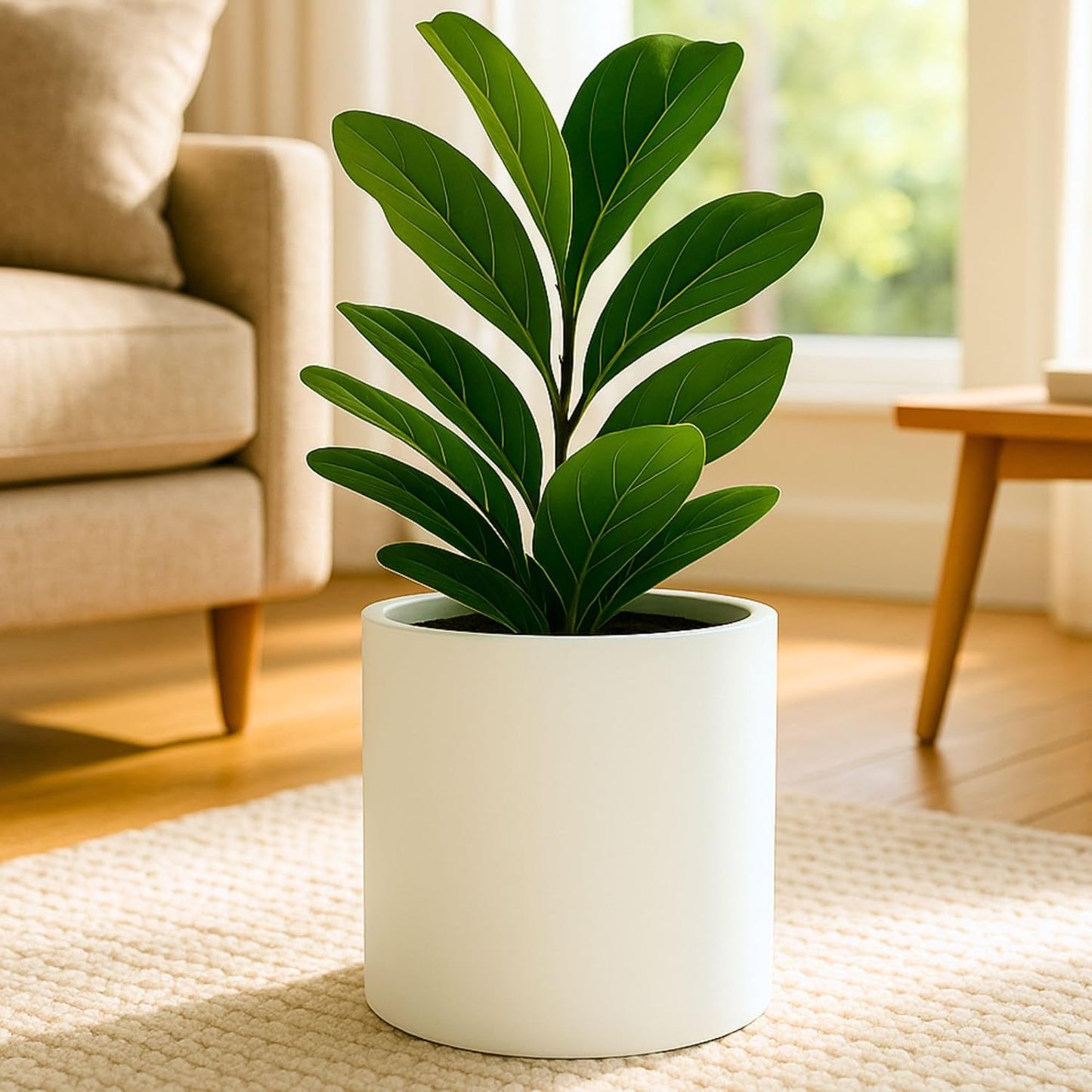Fox & Fern 10 Inch Plant Pot with Drainage Plug for Your Plants