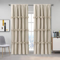 Thermal Insulated Blackout Curtains 52 in x 96 in Camel - 2 Panels