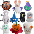 10PC Halloween Dog Toys Set - Squeaky Creepy Plush Pack