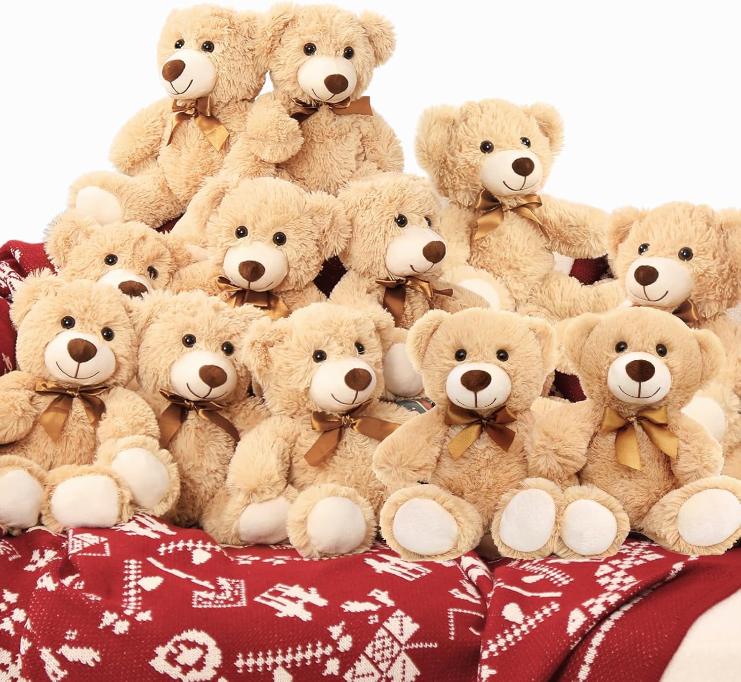 12 Pack Teddy Bears in Bulk for Kids - Soft 14 Inch Plushies
