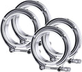EVIL ENERGY 4PCS V Band Clamp with Flange for Exhaust Systems