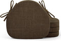 Dining Chair Cushions Set of 4 - High-Resilience Foam Windsor Seat