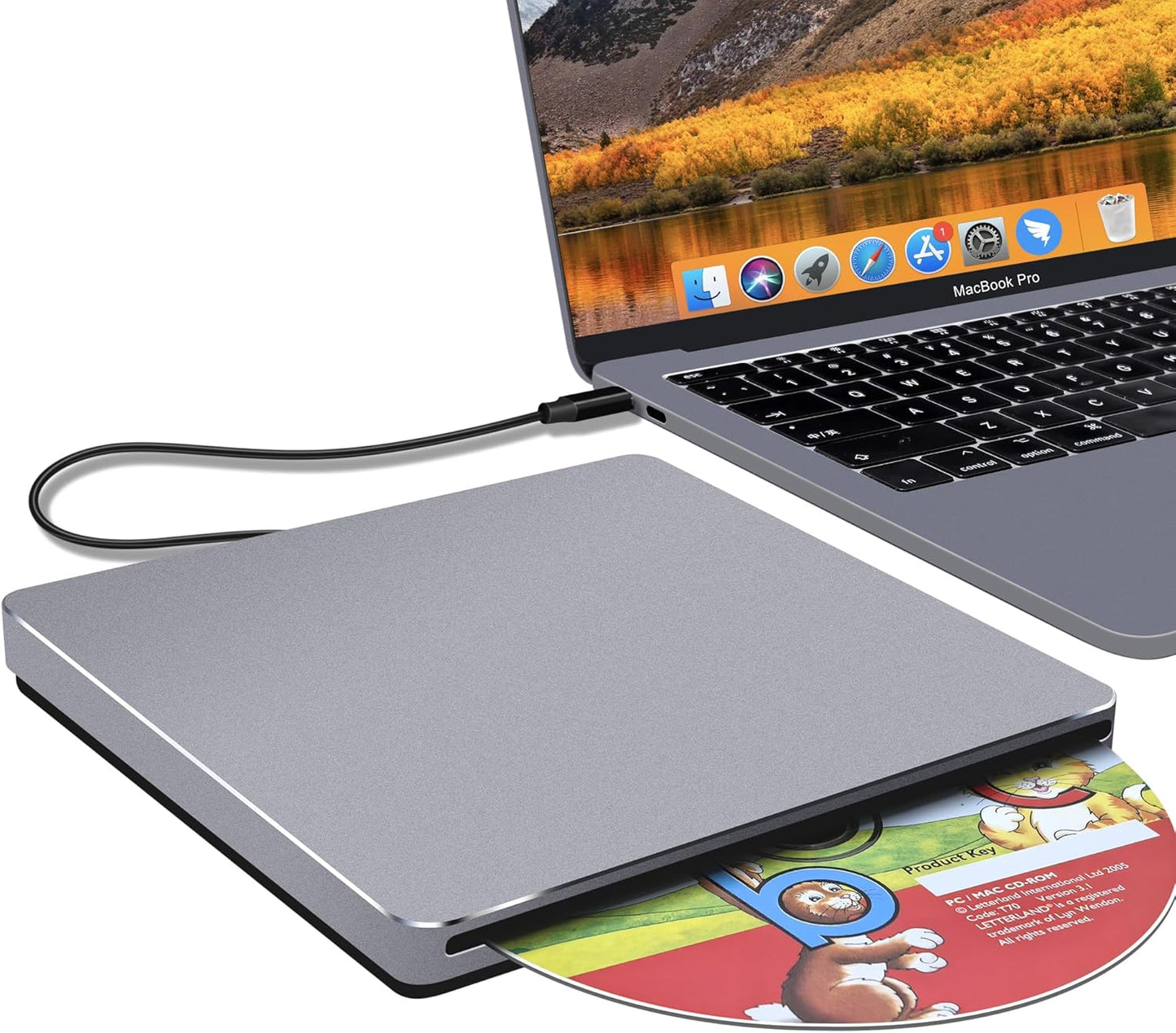 USB-C CD/DVD Drive: Slim Slot-in Burner