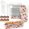 Mini Loaf Pans with Lids and Spoons 100Pack - Individual Desserts