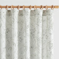jinchan Floral Curtains 63 in Length Charcoal Grey Linen - Light
