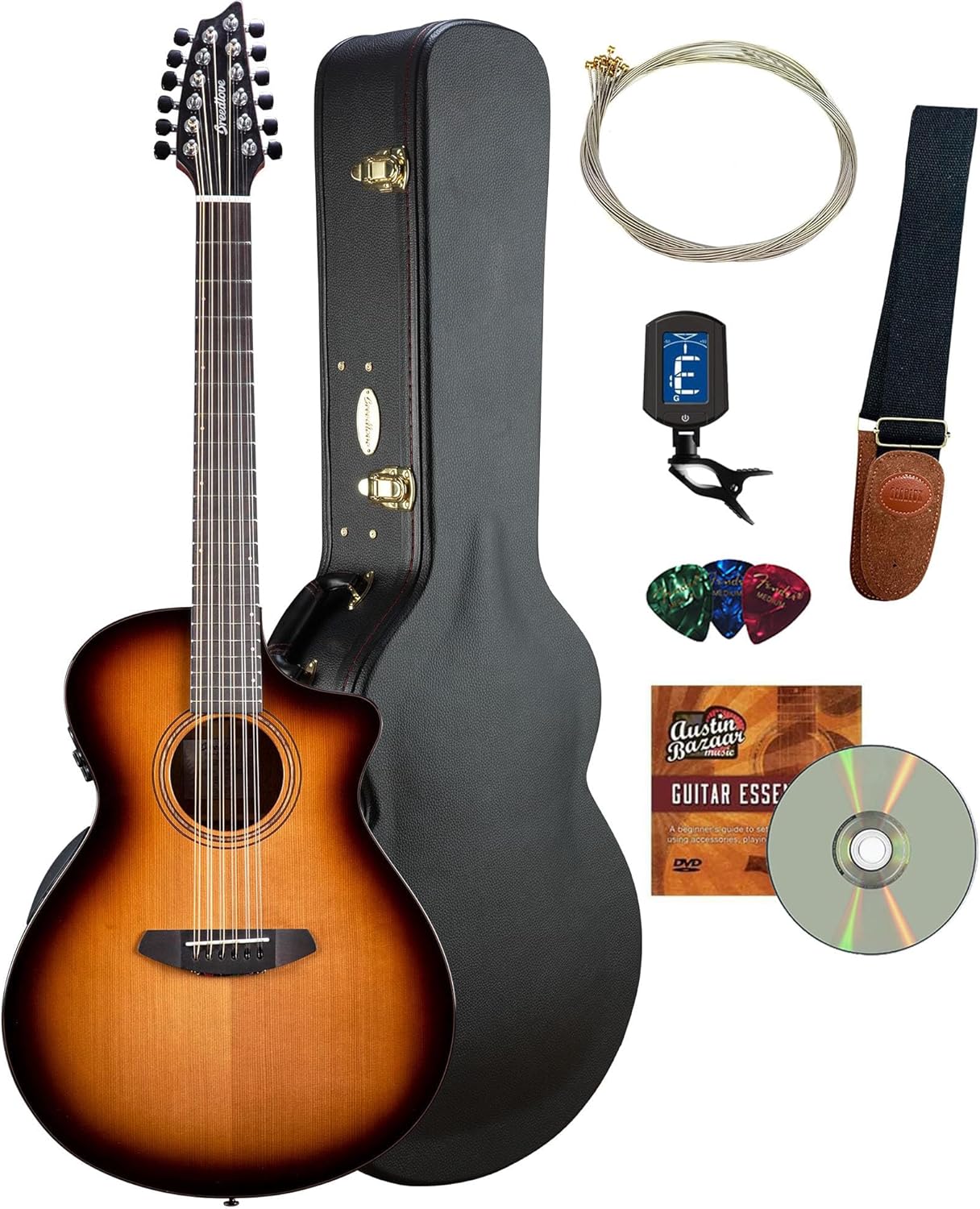 Breedlove Solo Pro 12-String Bundle: Pro Sound, Complete Accessories