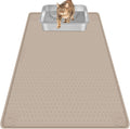 Cat Litter Mat Extra Large 40in x 28in Khaki - Silicone Trap Mat
