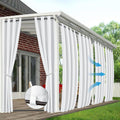 Outdoor Curtains for Patio Waterproof 6 Panels 54x84 in - Windproof