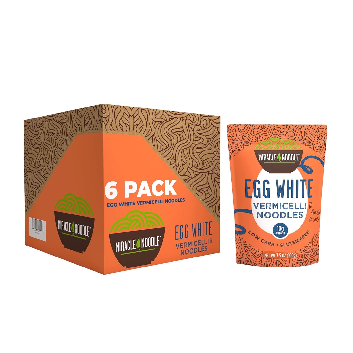 Miracle Noodle Egg White Vermicelli Pasta - High Protein & Keto