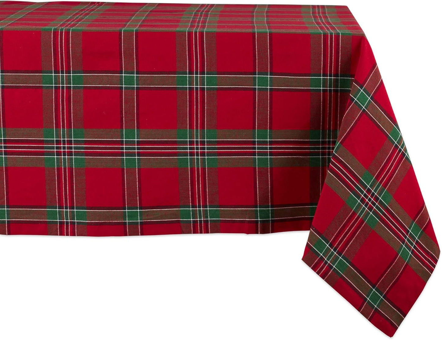 DII Farmhouse Christmas Plaid Tablecloth for Holiday Decor