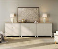 WAMPAT Modern TV Stand 106in Media Console - Spacious Storage