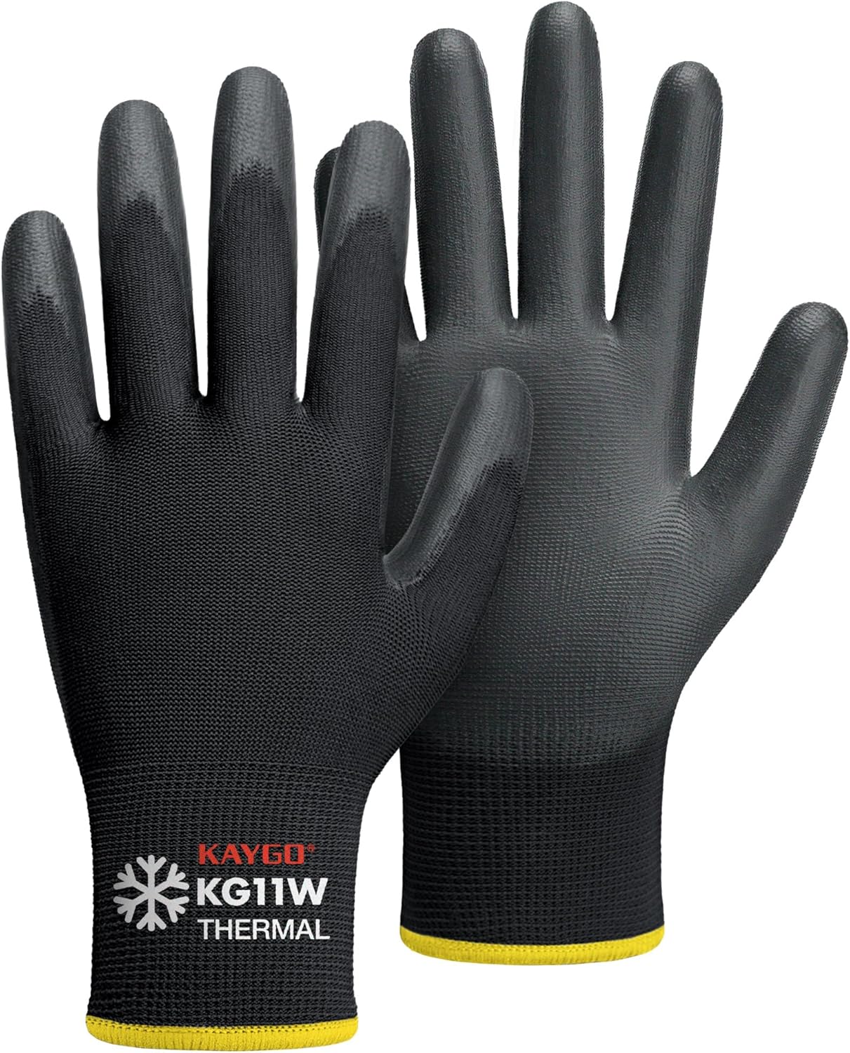 12 Pairs KAYGO Thermal Work Gloves - Smooth Grip, Ideal for Freezer Work