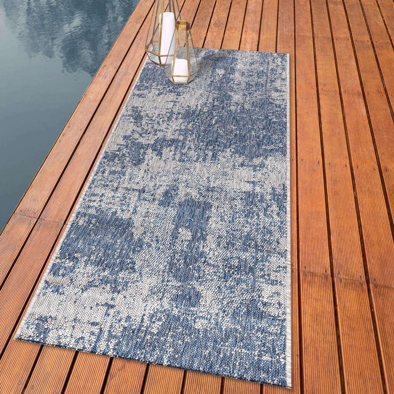 Keen Home Design Terrace Outdoor Runner Rug - Washable 2x8 Rug