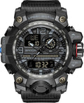 KXAITO Men's Military Sports Watch - Dual Time, Waterproof 5ATM