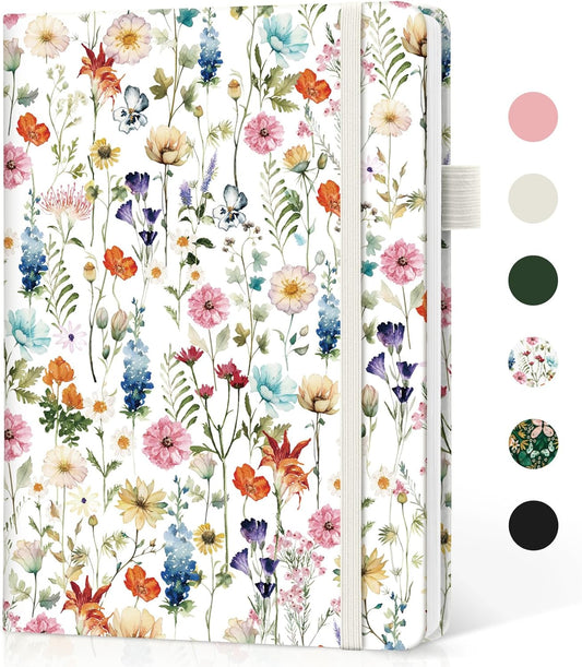 Premium Leather Journal, Elegant A5 Notebook for Work & Home, 160pgs, Garden