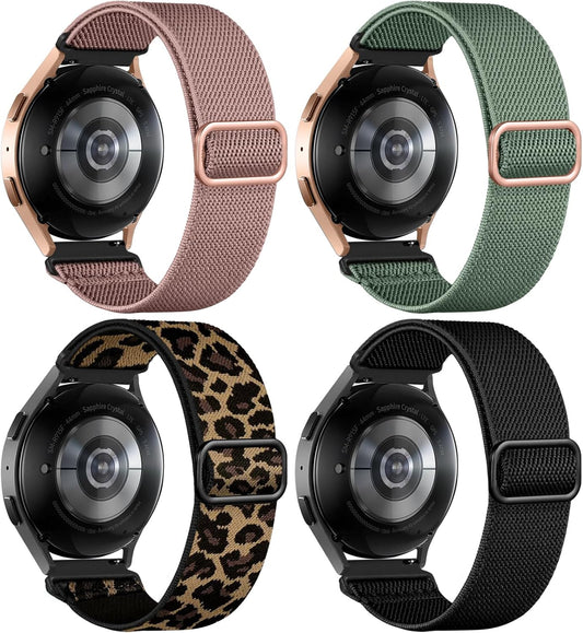 4 Pack Stretchy Nylon Bands for Samsung Watch 40mm/44mm