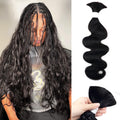 Natural Black Body Wave Curly Bulk Human Braiding Hair 24 Inch