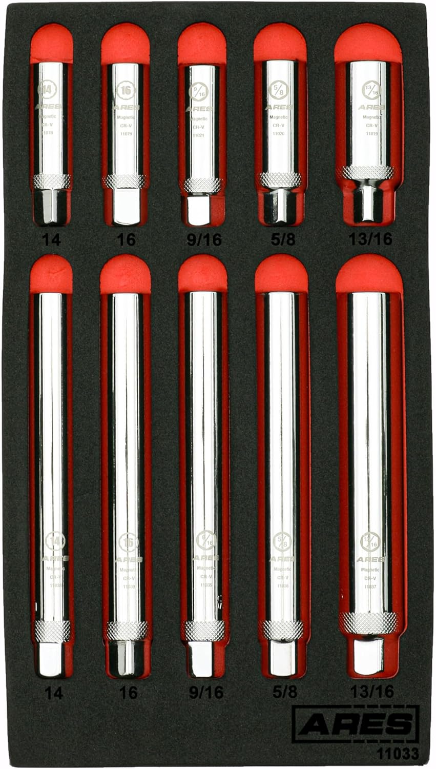 ARES 11033 Magnetic Spark Plug Socket Set for Easy Maintenance