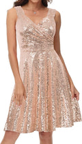 GRACE KARIN Sleeveless Wrap V-Neck A-line Cocktail Dress - Flattering