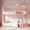 LIKIMIO Bunk Bed Twin Over Twin House Frame - Space Saving Design