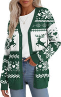 Cute Cardigan Ugly Christmas Sweater for Women - Cozy Oversized
