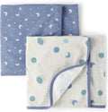 Unisex Baby Swaddle Blankets - Soft 100% Organic Cotton (2-Pack)