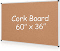 Extra Large Cork Bulletin Board 60 in x 36 in - Oversized Notice Board