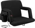 Heating Massage Stadium Seat Deluxe Reclining Bleacher Chair - Heated
