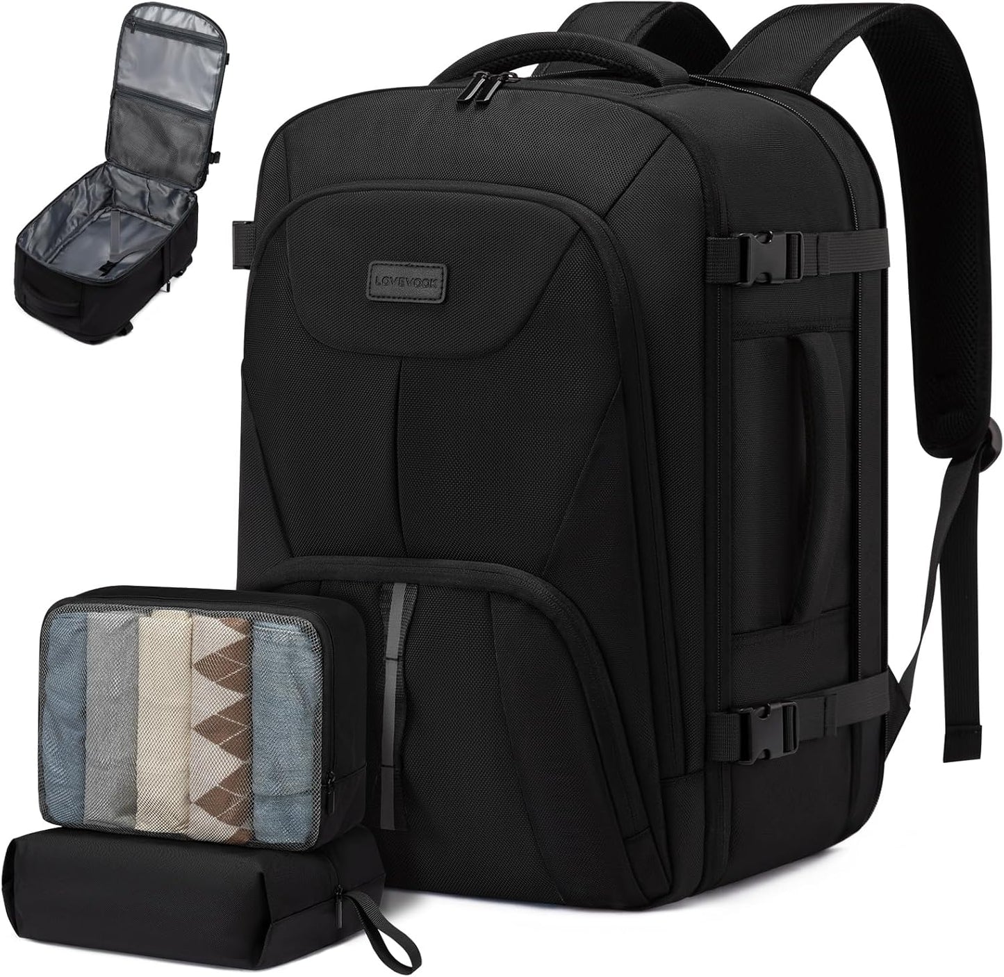 LOVEVOOK Expandable 50L Travel Backpack for Men and Women
