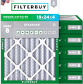 Filterbuy 18x24x4 Air Filter MERV 8 for Dust & Allergy Defense
