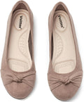 Veittes Women's Wide Width Flat Shoes Classic Soft Round Toe