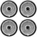 17 inch Wheel Cover for Iron Rim Hubcap Set of 4 - Blade Style