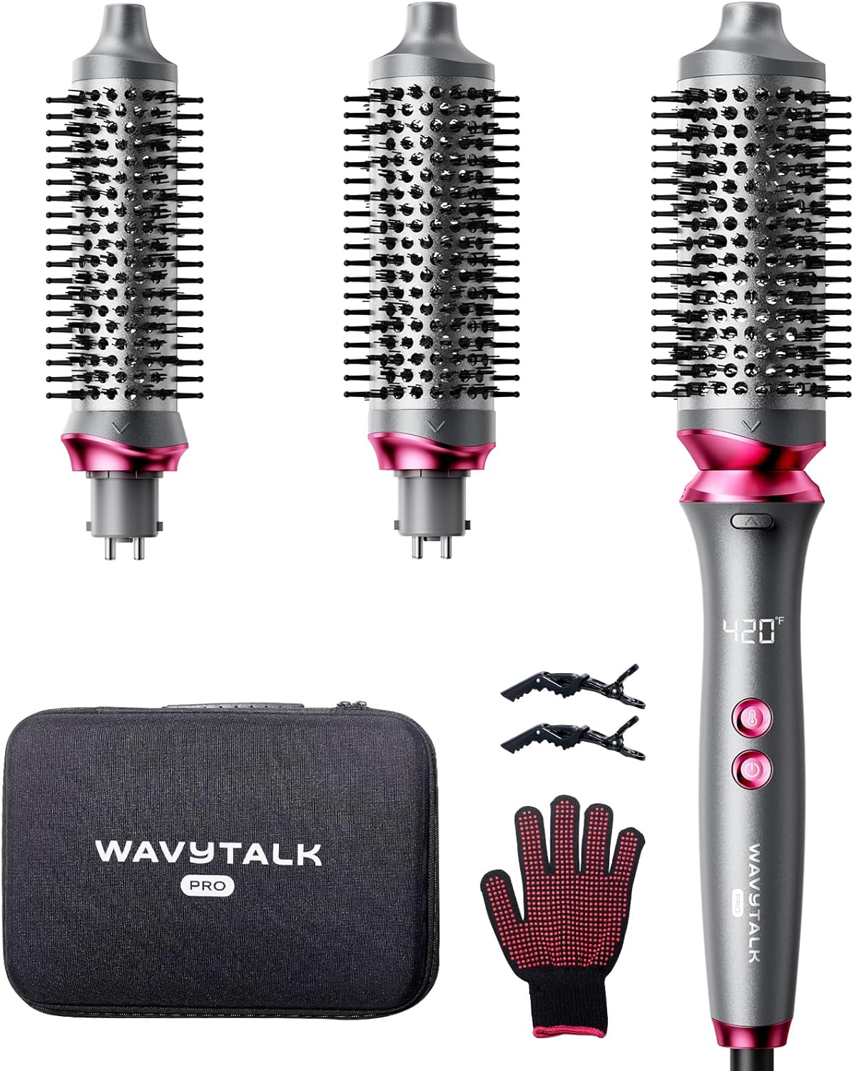 Wavytalk Heatwave Pro Ionic Thermal Brush Set for Shiny Hair