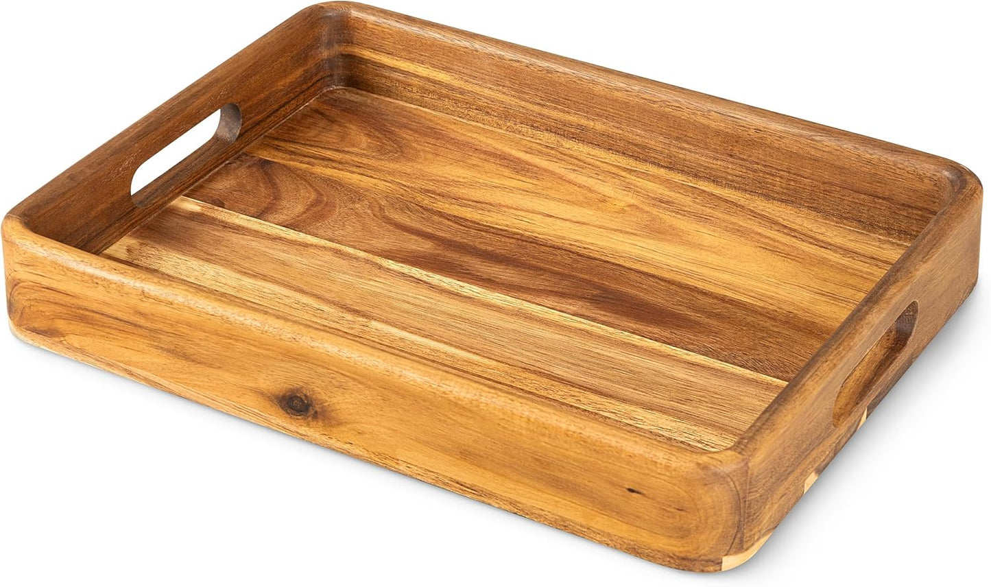 Rustic Acacia Serving Tray - Versatile Home Essential