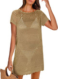 Swimsuit Cover Up Crochet Mesh Beach Dress - Lightweight Summer