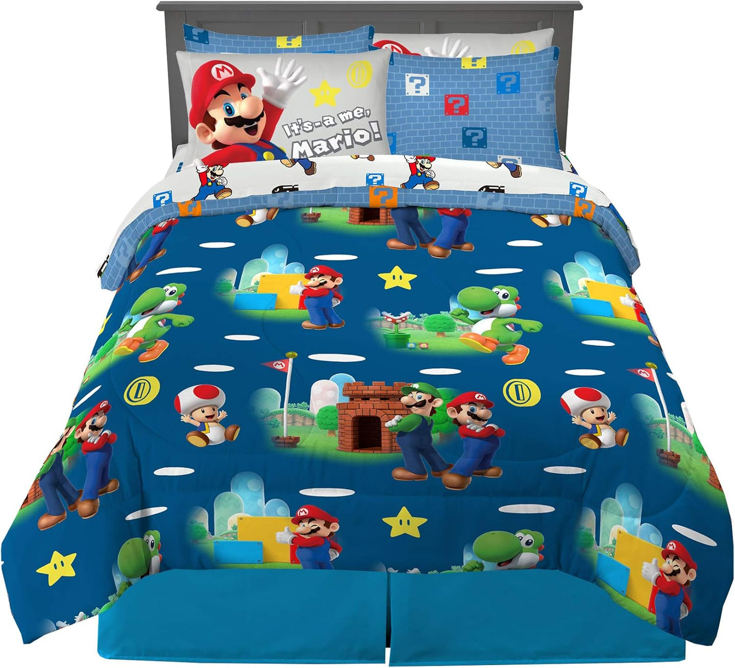 Super Soft Comforter and Sheet Set for Kids, 7 Piece Full Size
