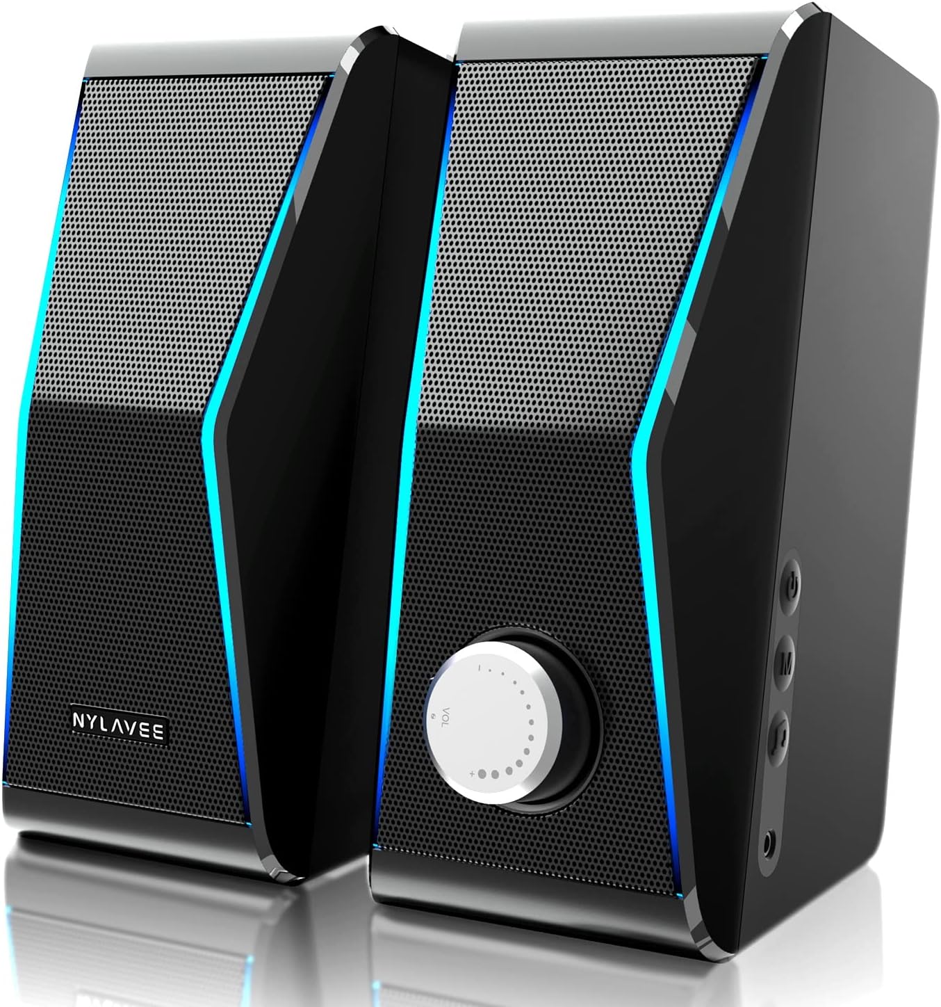 Nylavee RGB Bluetooth 5.0 PC Speakers - Immersive HiFi Sound