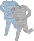 AVAUMA Stripe Pattern Baby Pajama Set - Soft Ribbed Sleepwear perfect