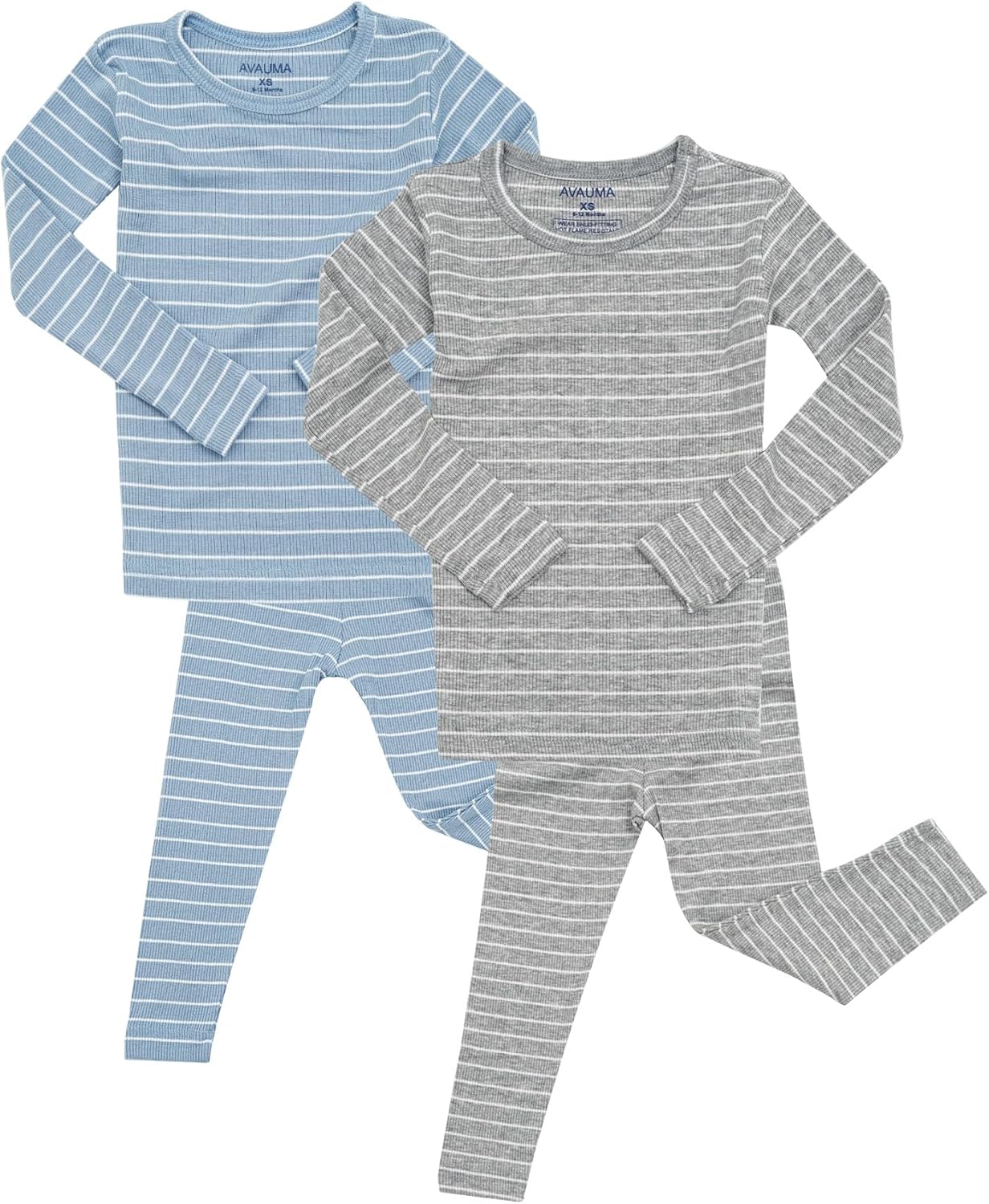 AVAUMA Stripe Pattern Baby Pajama Set for Comfortable Sleep