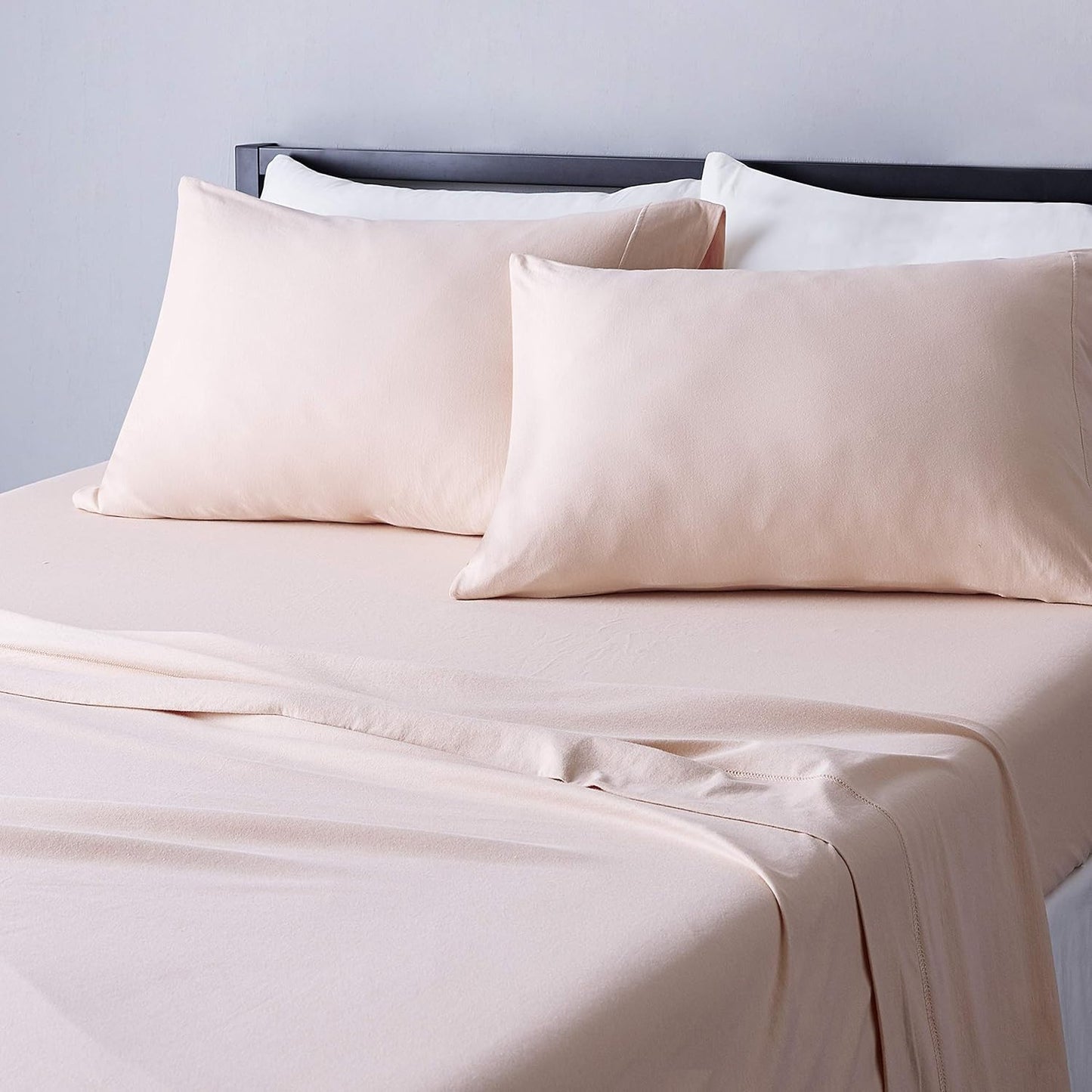 Full Bed Sheet Set in Blush - 100% Cotton Jersey Softness