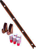 GoPong Slamski Retro Wood Drinking Ski - Portable 4 Person Shots
