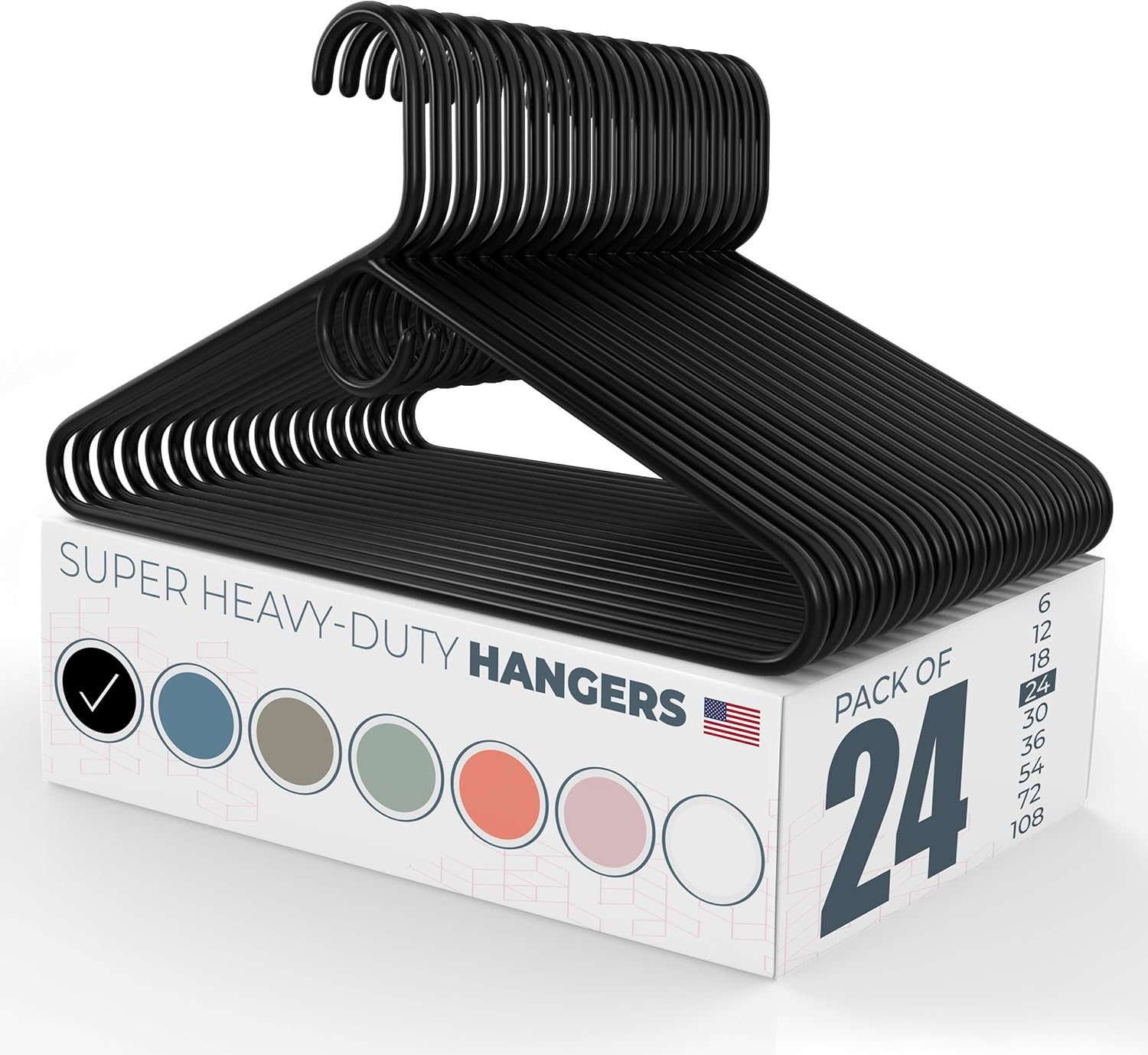 USA-Made Super Heavy-Duty Plastic Hangers for All Your Needs