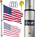 Service First US Navy 25FT Telescoping Flagpole Kit - 100MPH Tested