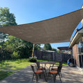 Sun Shade Sail 6 ft x 12 ft Brown Rectangle Canopy - Durable UV Block