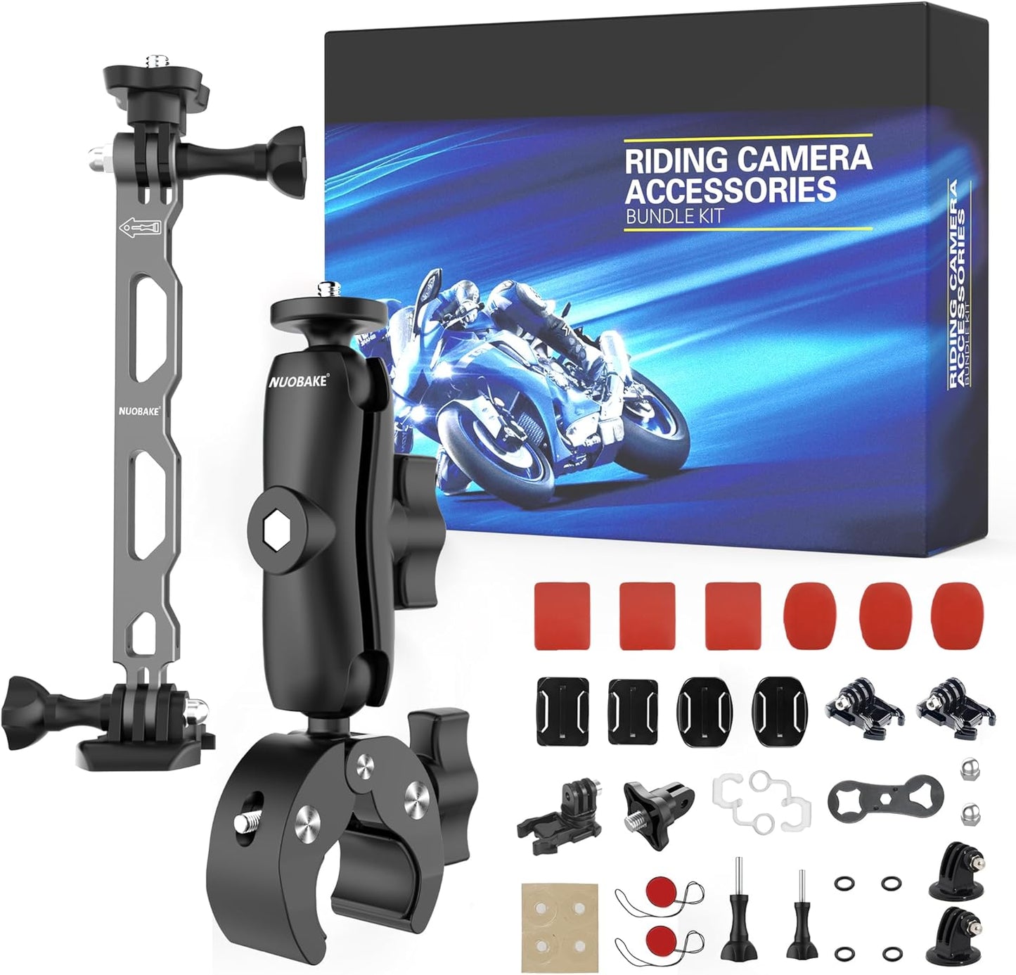 42 in 1 Motorcycle Mounting Bundle Kit for Action Cameras