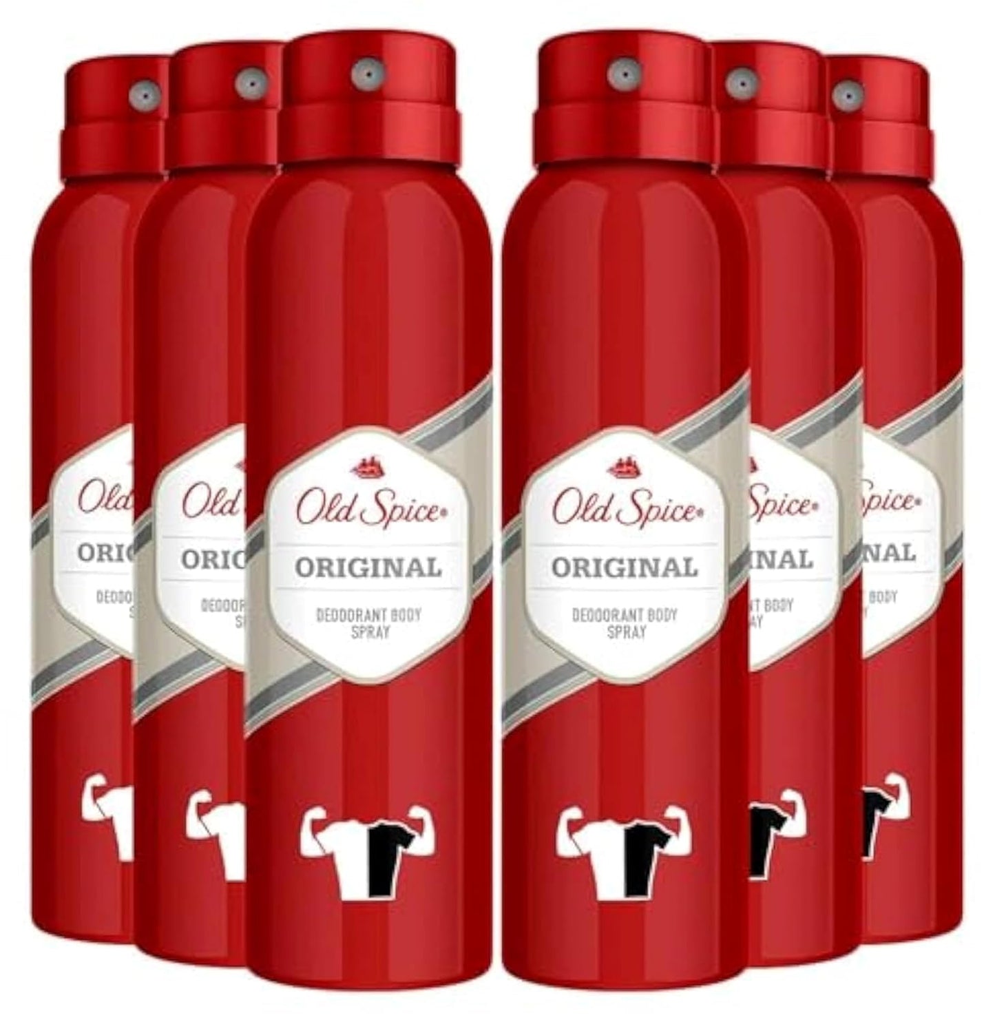 Old Spice Deodorant Body Spray Original Scent 4.73 oz Pack of 6