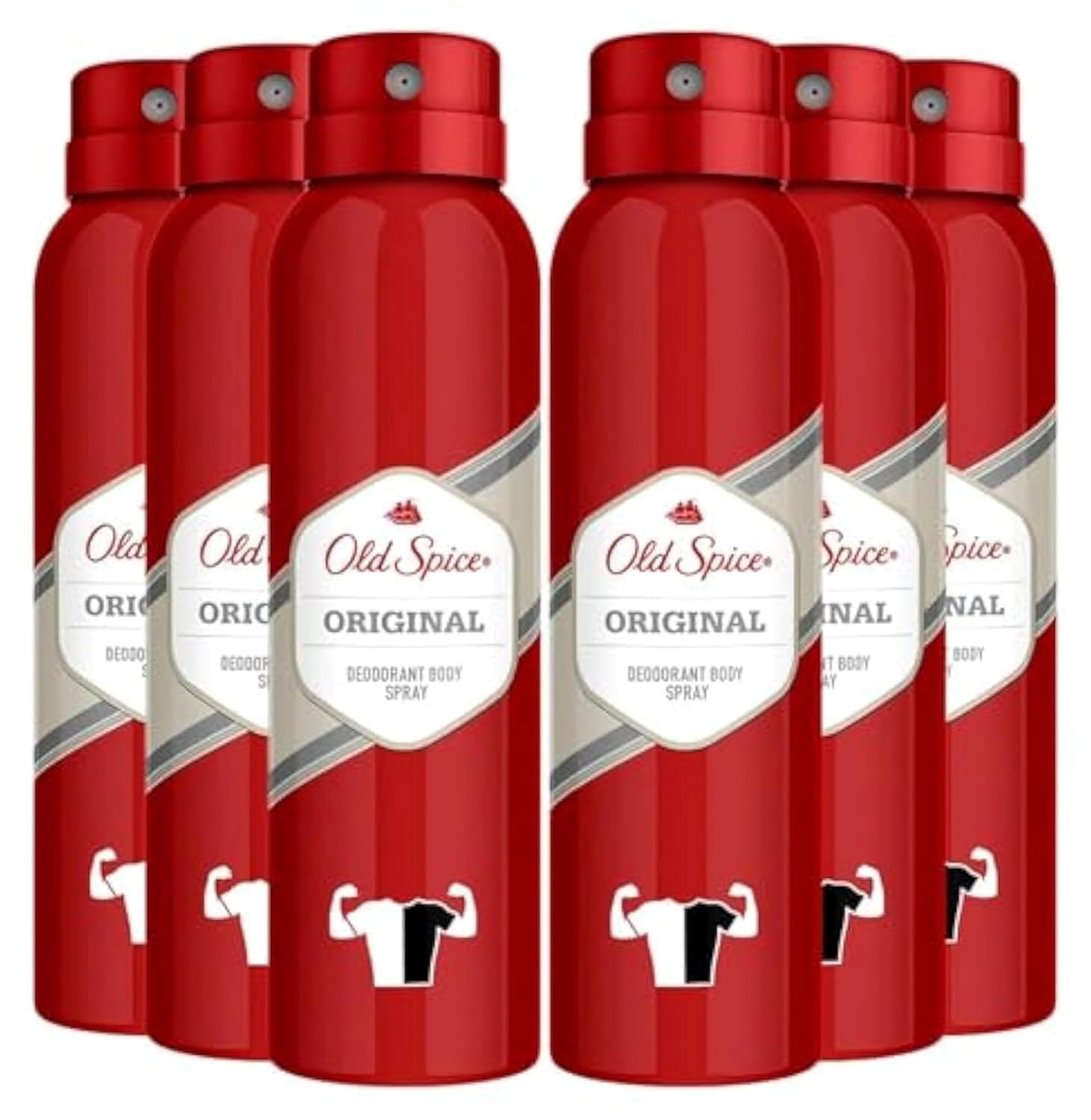 Old Spice Deodorant Body Spray Original Scent 4.73 oz Pack of 6