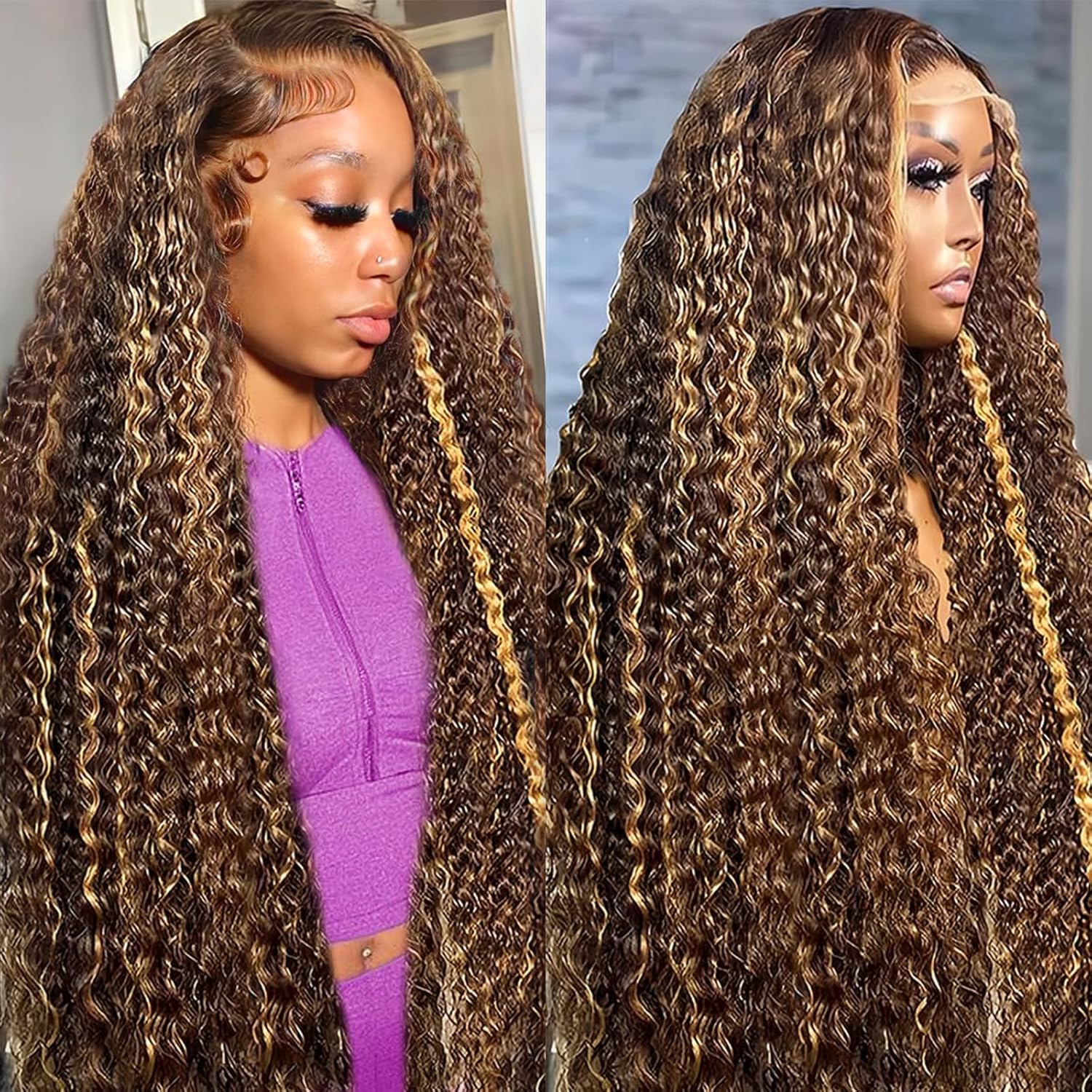 Honey Blonde Deep Wave Lace Front Wigs for Stunning Looks